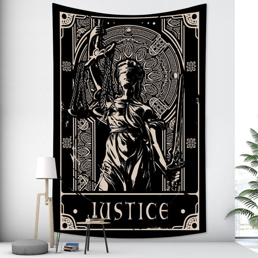 Justice Tarot Wall Tapestry 